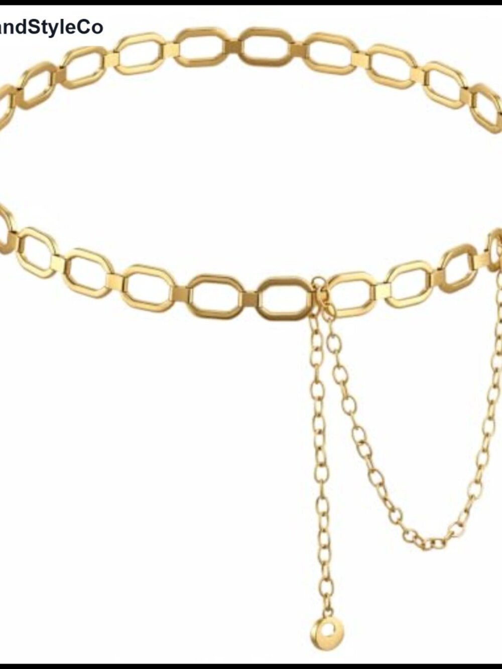 Chunky Link Waist Belt Adjustable Metal Chain Belt for Women